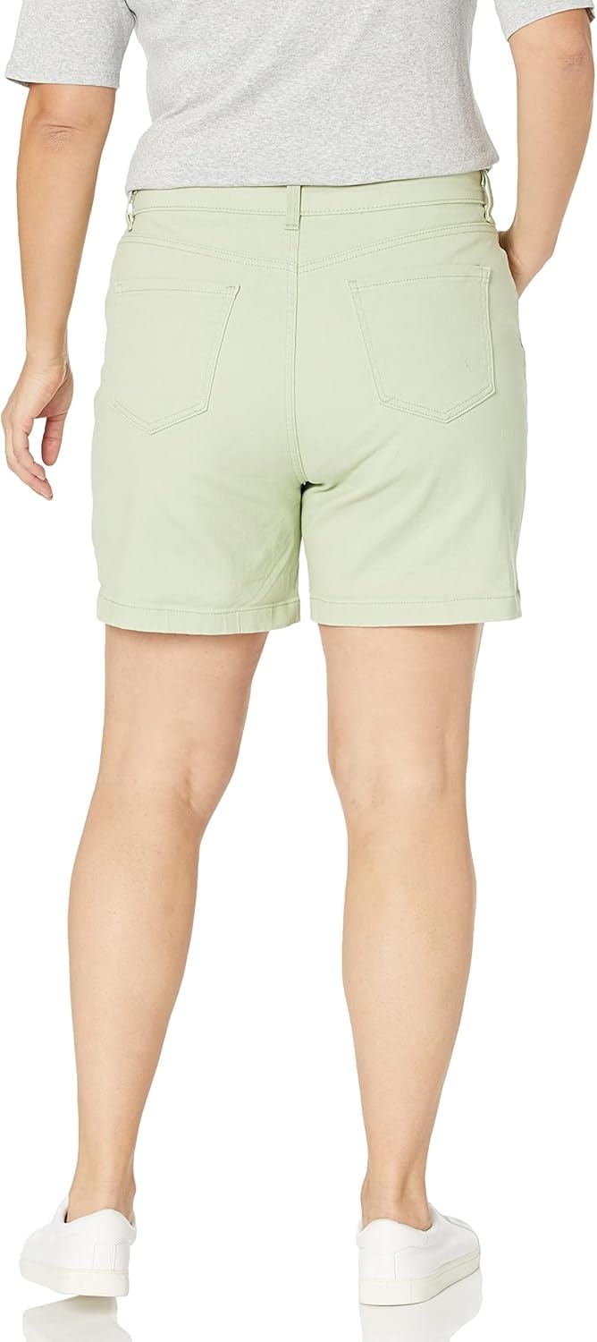 image:imageGloria Vanderbilt Womens Amanda Basic Jean ShortShortsMatcha Latte