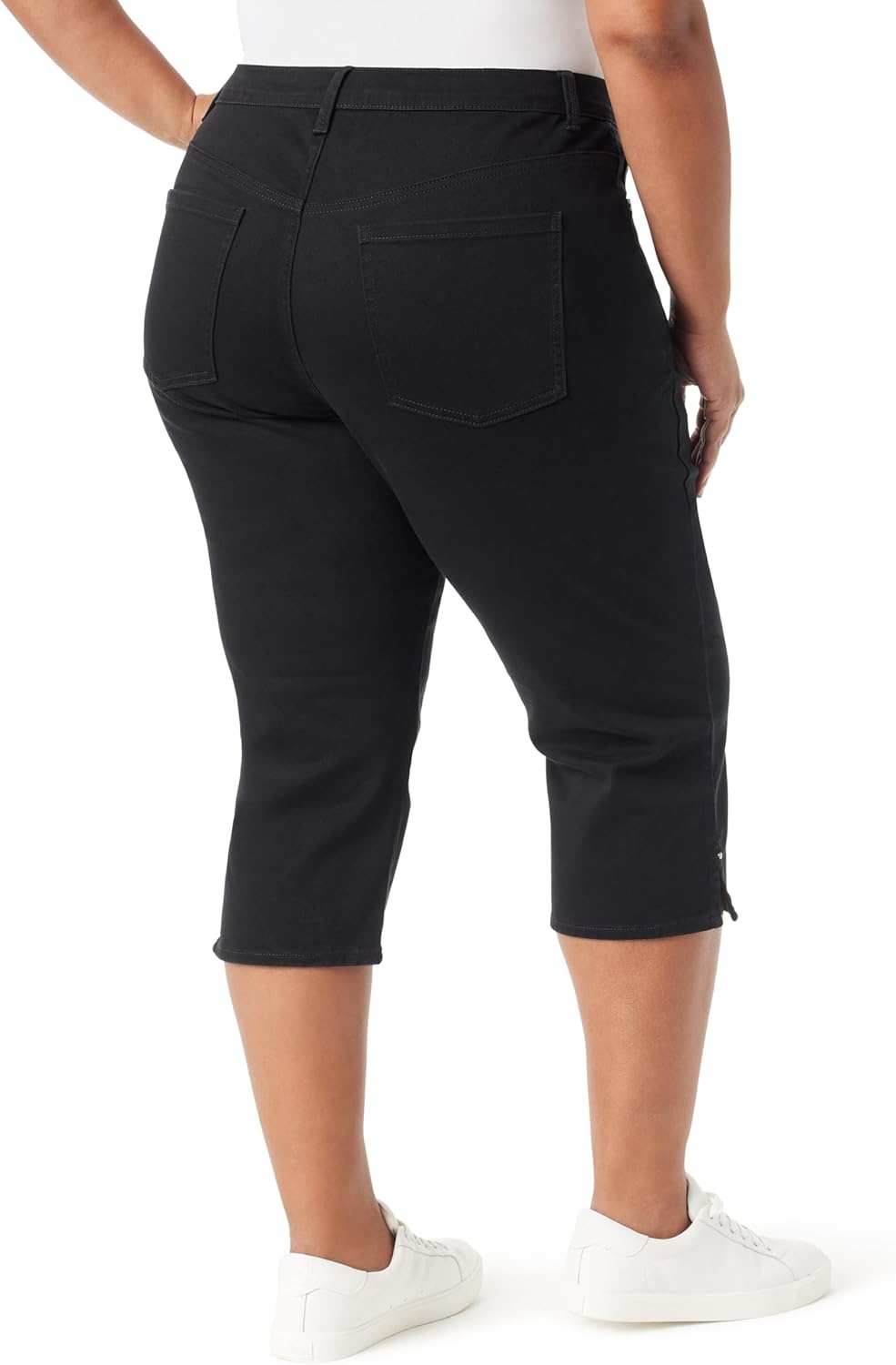 image:imageGloria Vanderbilt Womens Amanda Capri with High Rise Straight StandardBlack