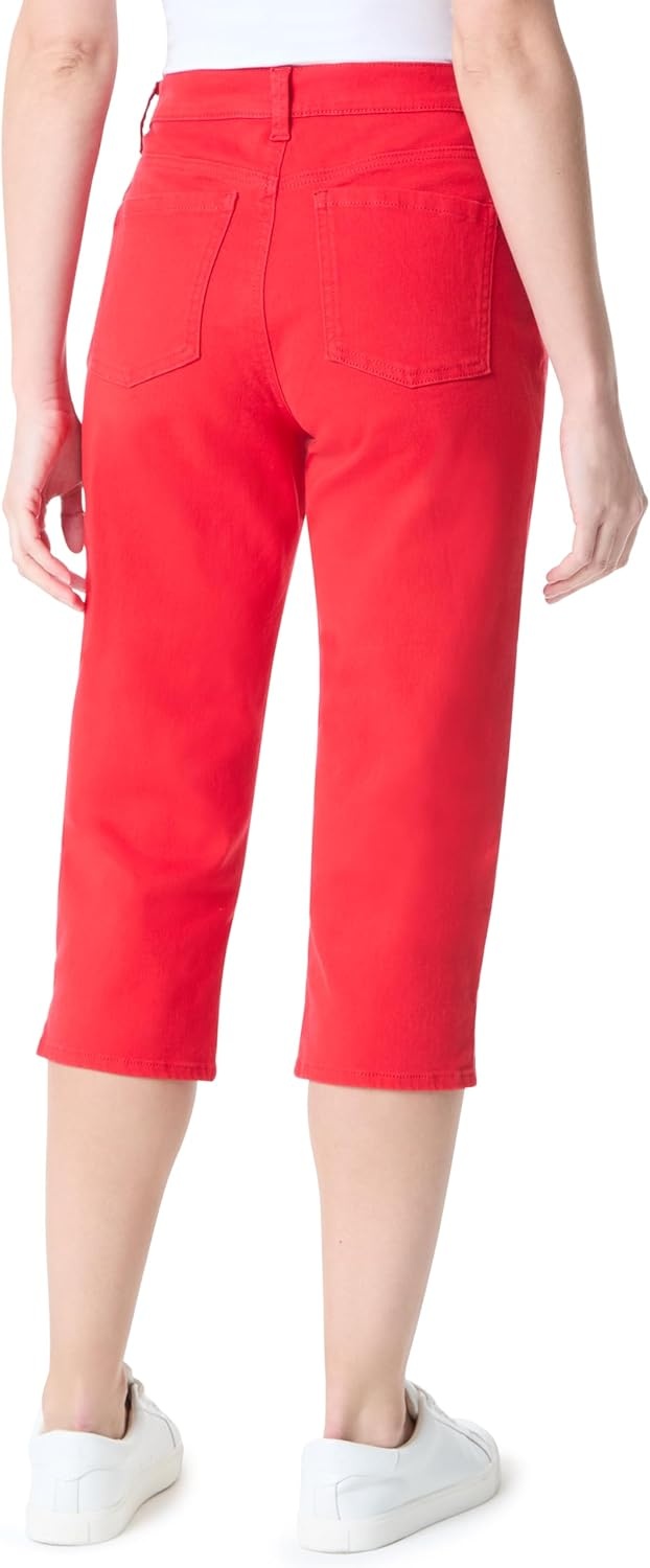 image:imageGloria Vanderbilt Womens Amanda Capri with High Rise Straight StandardCherry Fizz