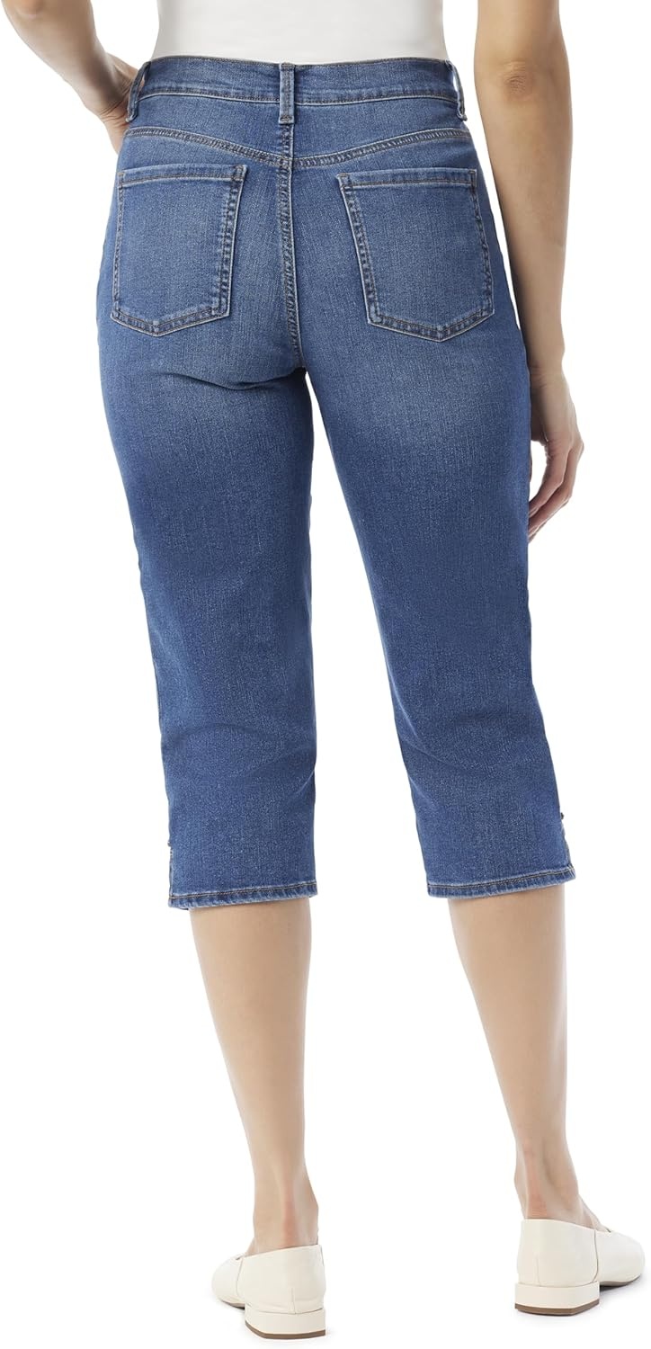 image:imageGloria Vanderbilt Womens Amanda Capri with High Rise Straight StandardComparni Whiskers