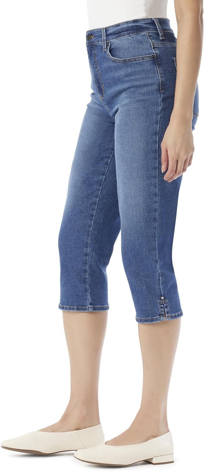 image:imageGloria Vanderbilt Womens Amanda Capri with High Rise Straight StandardComparni Whiskers