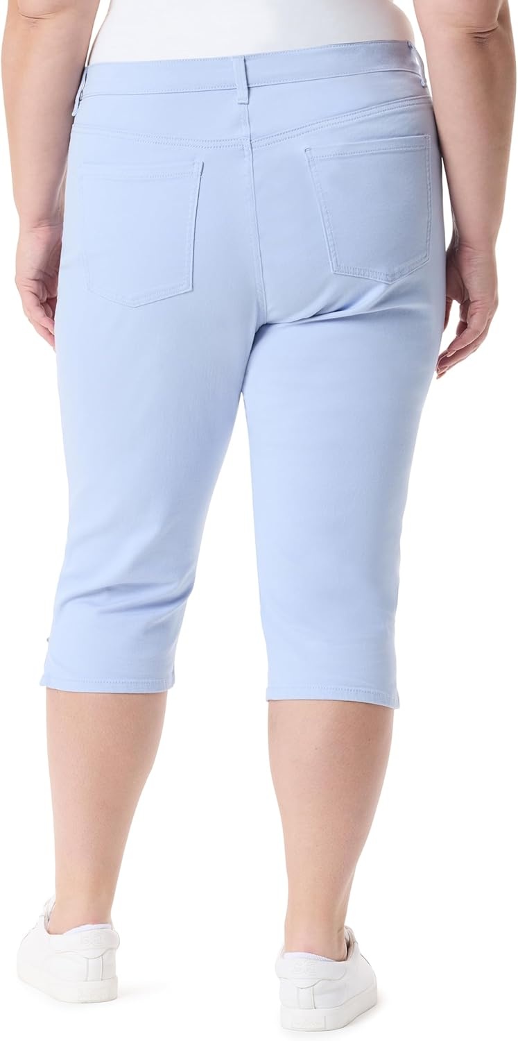 image:imageGloria Vanderbilt Womens Amanda Capri with High Rise Straight StandardDreamy Blue