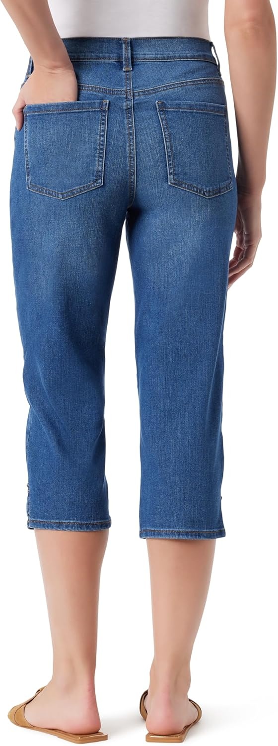 image:imageGloria Vanderbilt Womens Amanda Capri with High Rise Straight StandardNaples Whiskers