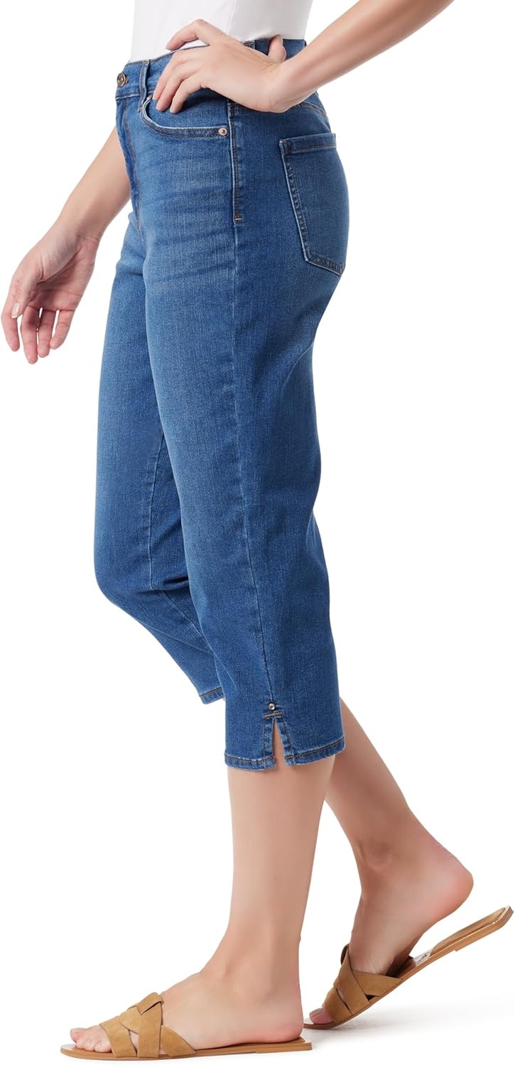 image:imageGloria Vanderbilt Womens Amanda Capri with High Rise Straight StandardNaples Whiskers