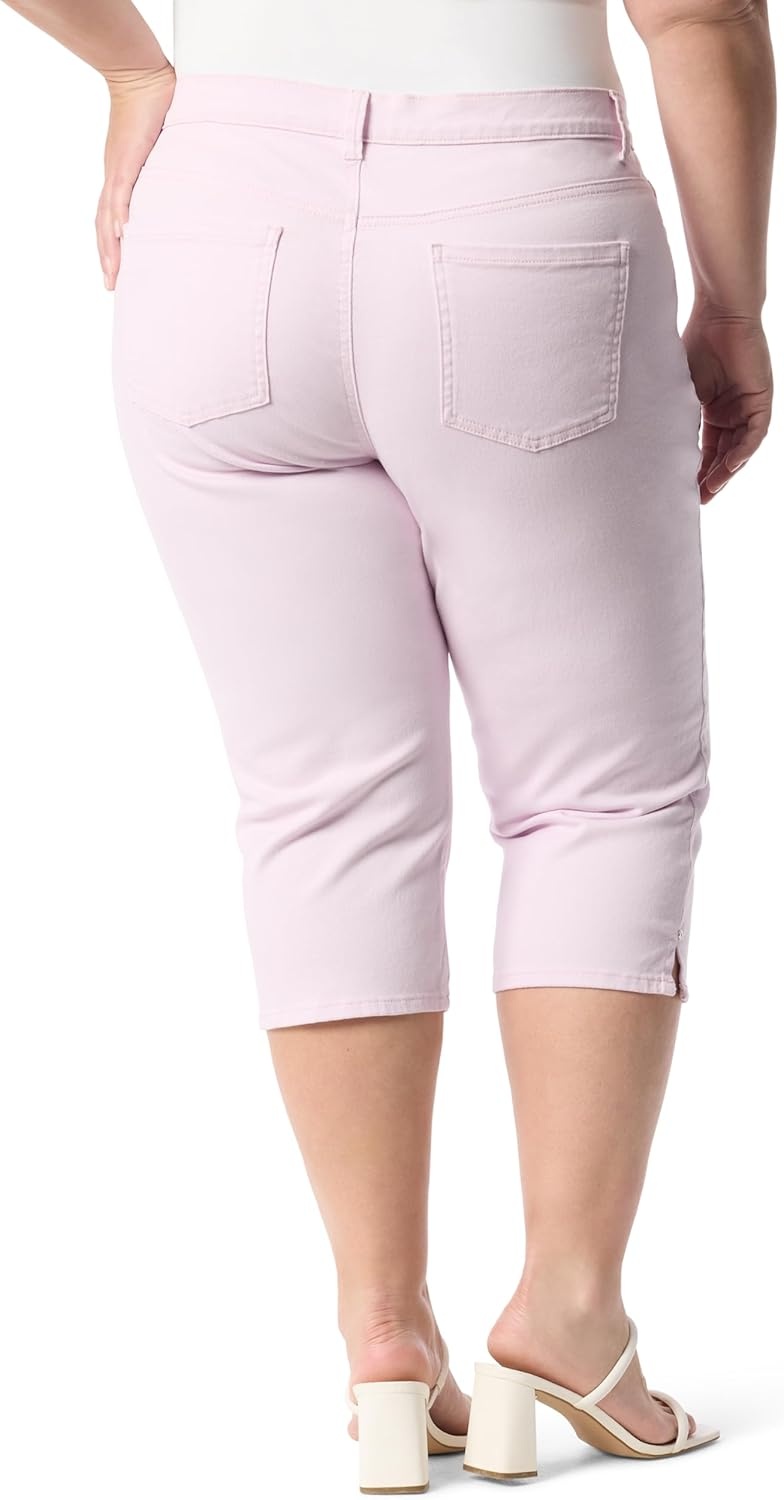 image:imageGloria Vanderbilt Womens Amanda Capri with High Rise Straight StandardSoft Peony