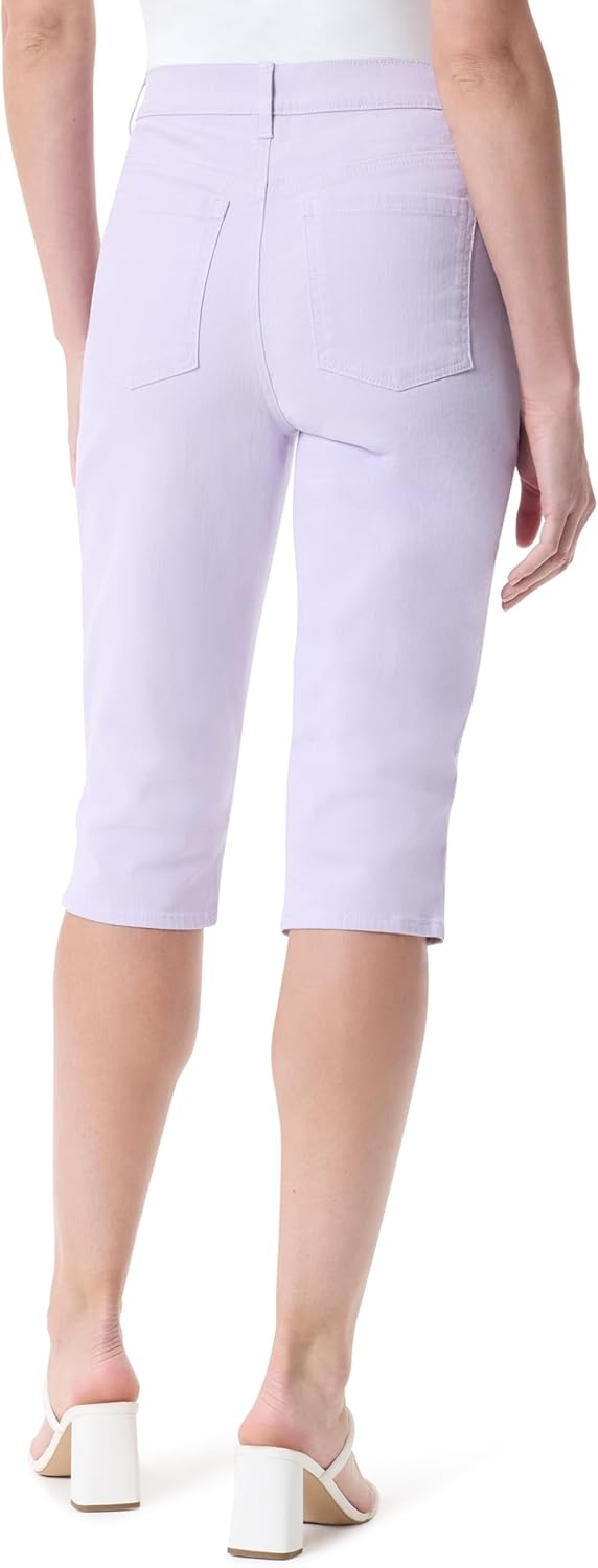 image:imageGloria Vanderbilt Womens Amanda High Rise Skimmer Short StandardLilac Dream