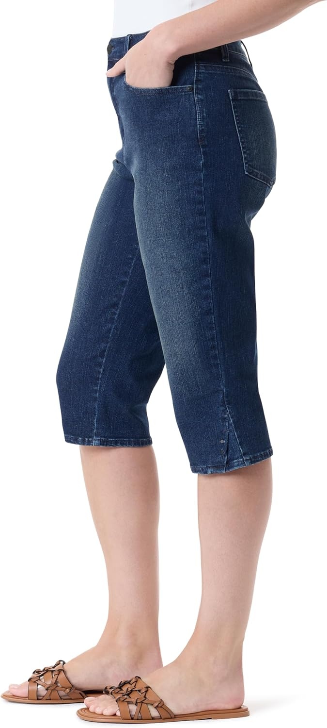 image:imageGloria Vanderbilt Womens Amanda High Rise Skimmer Short StandardRome