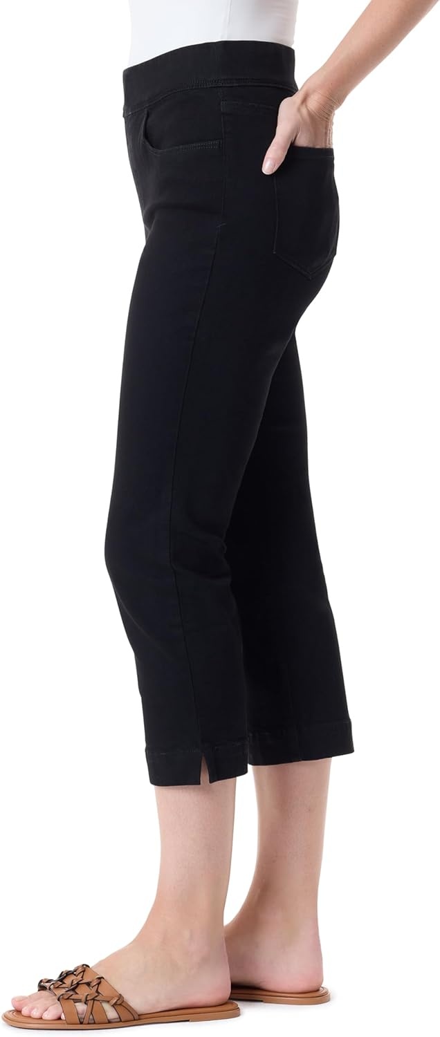 image:imageGloria Vanderbilt Womens Amanda Pull on Capri StandardBlack Rinse