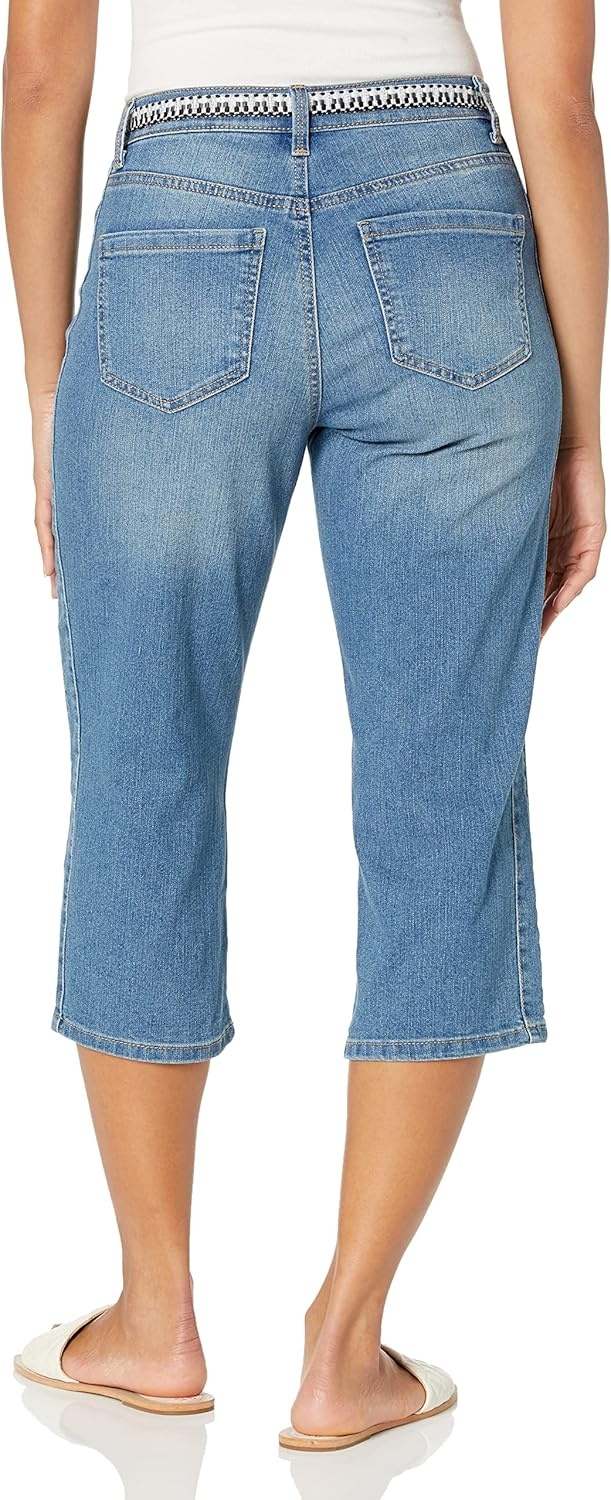 image:imageGloria Vanderbilt Womens High Rise Belted Capri StandardMerced