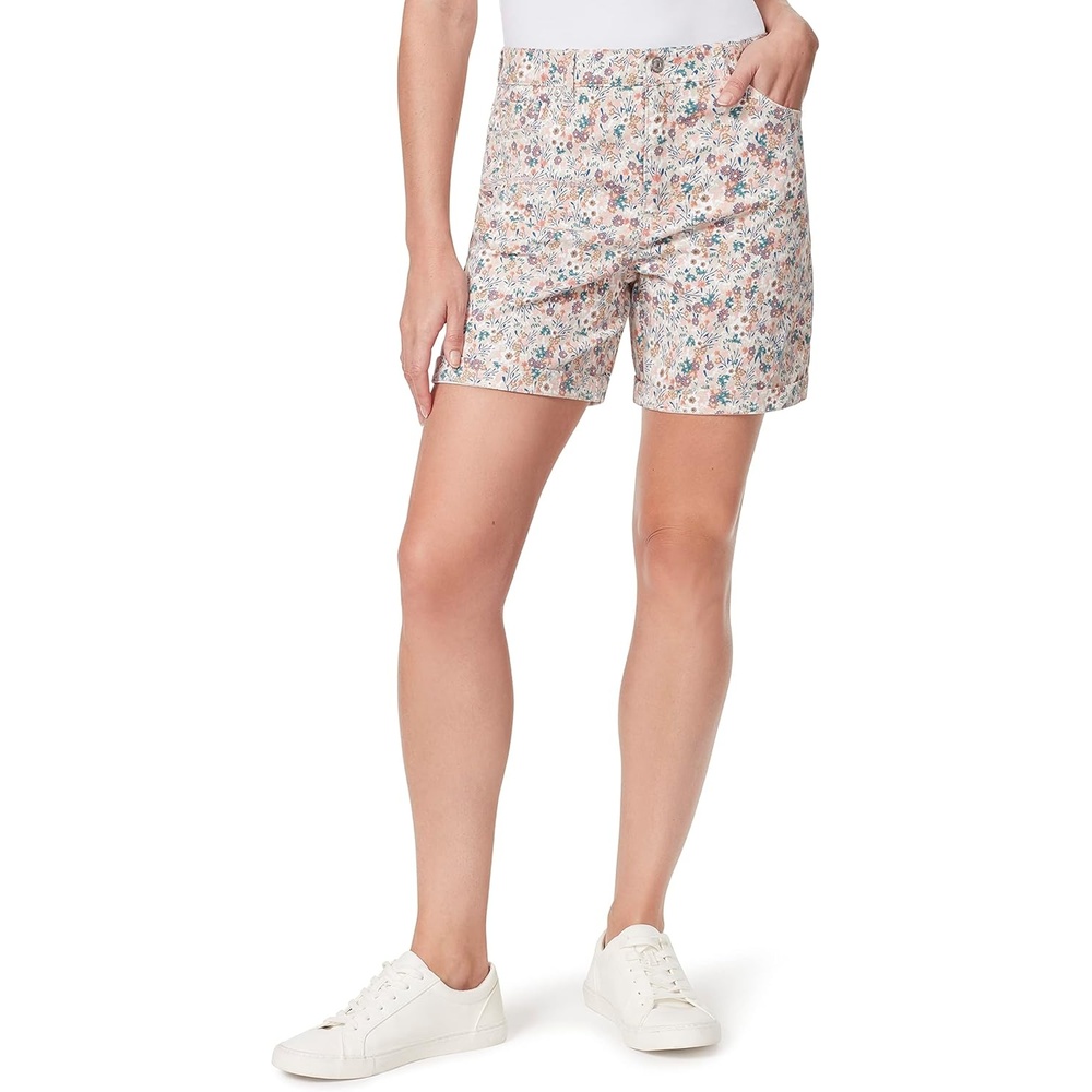 image:imageGloria Vanderbilt Womens Amanda Basic Jean ShortShortsStonewood Wild Flowers