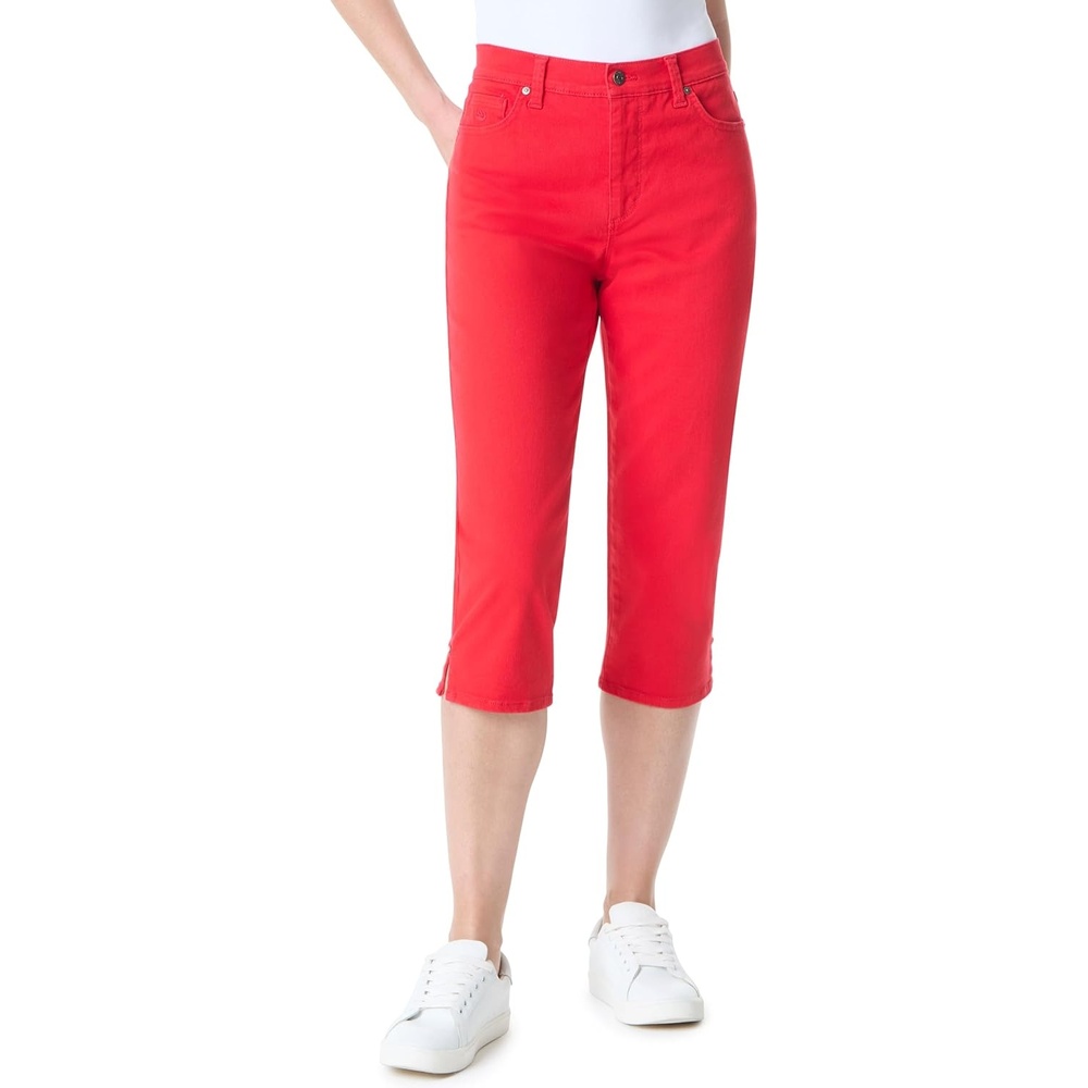 image:imageGloria Vanderbilt Womens Amanda Capri with High Rise Straight StandardCherry Fizz
