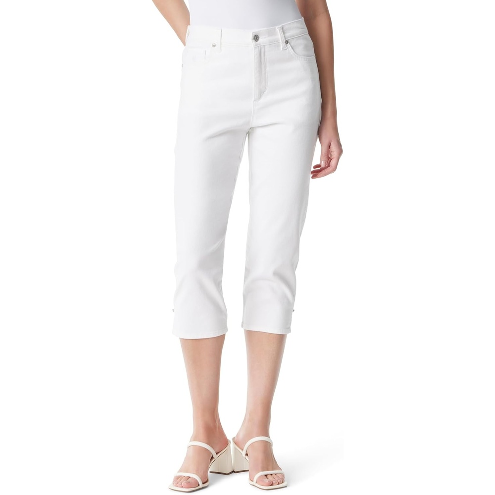 image:imageGloria Vanderbilt Womens Amanda Capri with High Rise Straight StandardVintage White