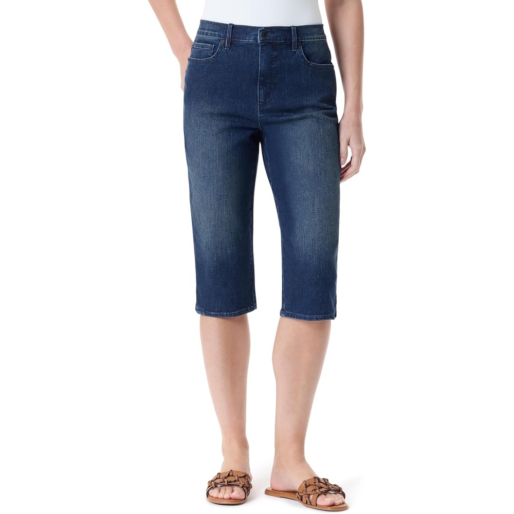 image:imageGloria Vanderbilt Womens Amanda High Rise Skimmer Short StandardRome