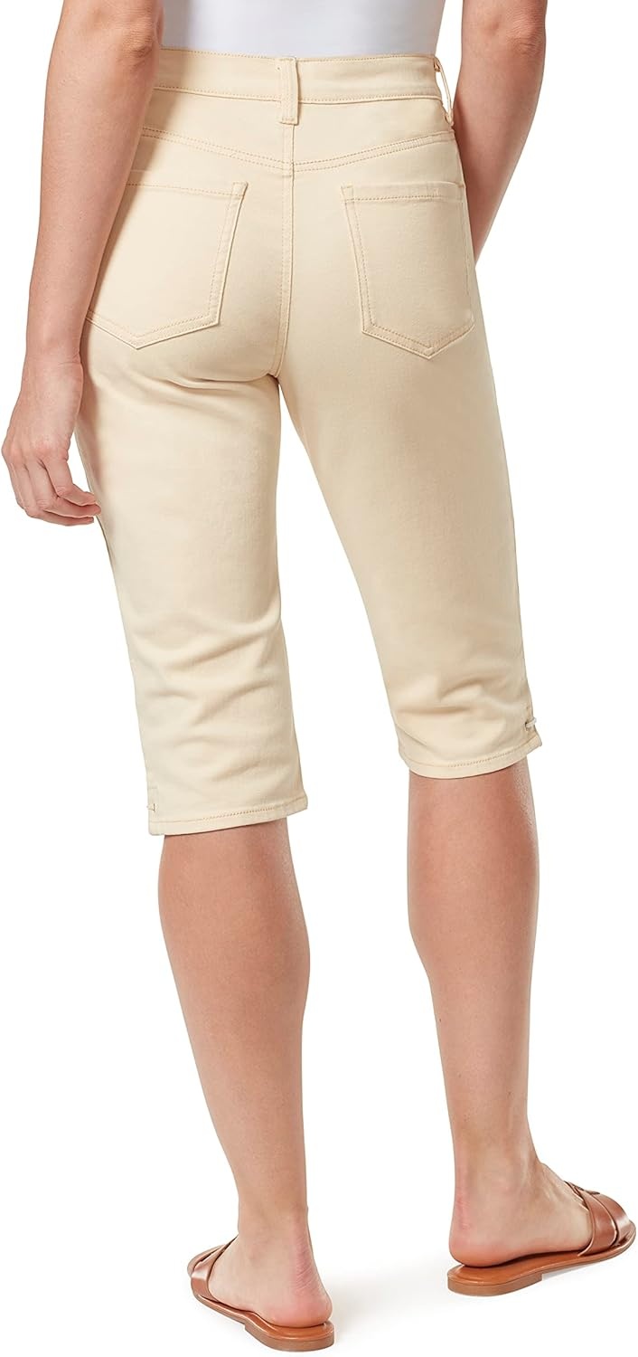 image:imageGloria Vanderbilt Womens Amanda Capri JeansAlmond Cream