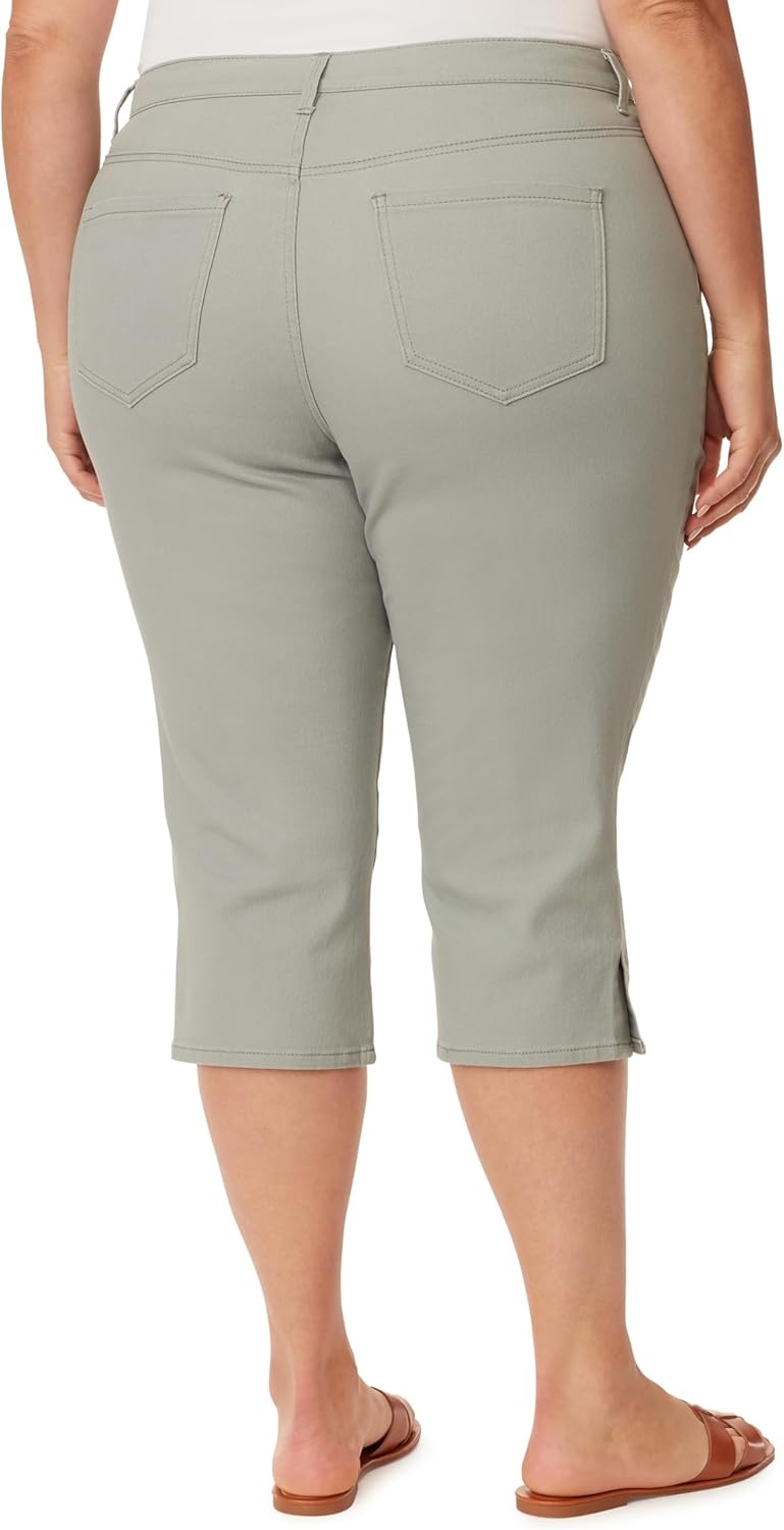 image:imageGloria Vanderbilt Womens Amanda Capri JeansEucalyptus