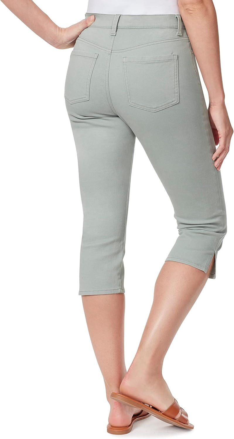 image:imageGloria Vanderbilt Womens Amanda Capri JeansEucalyptusds