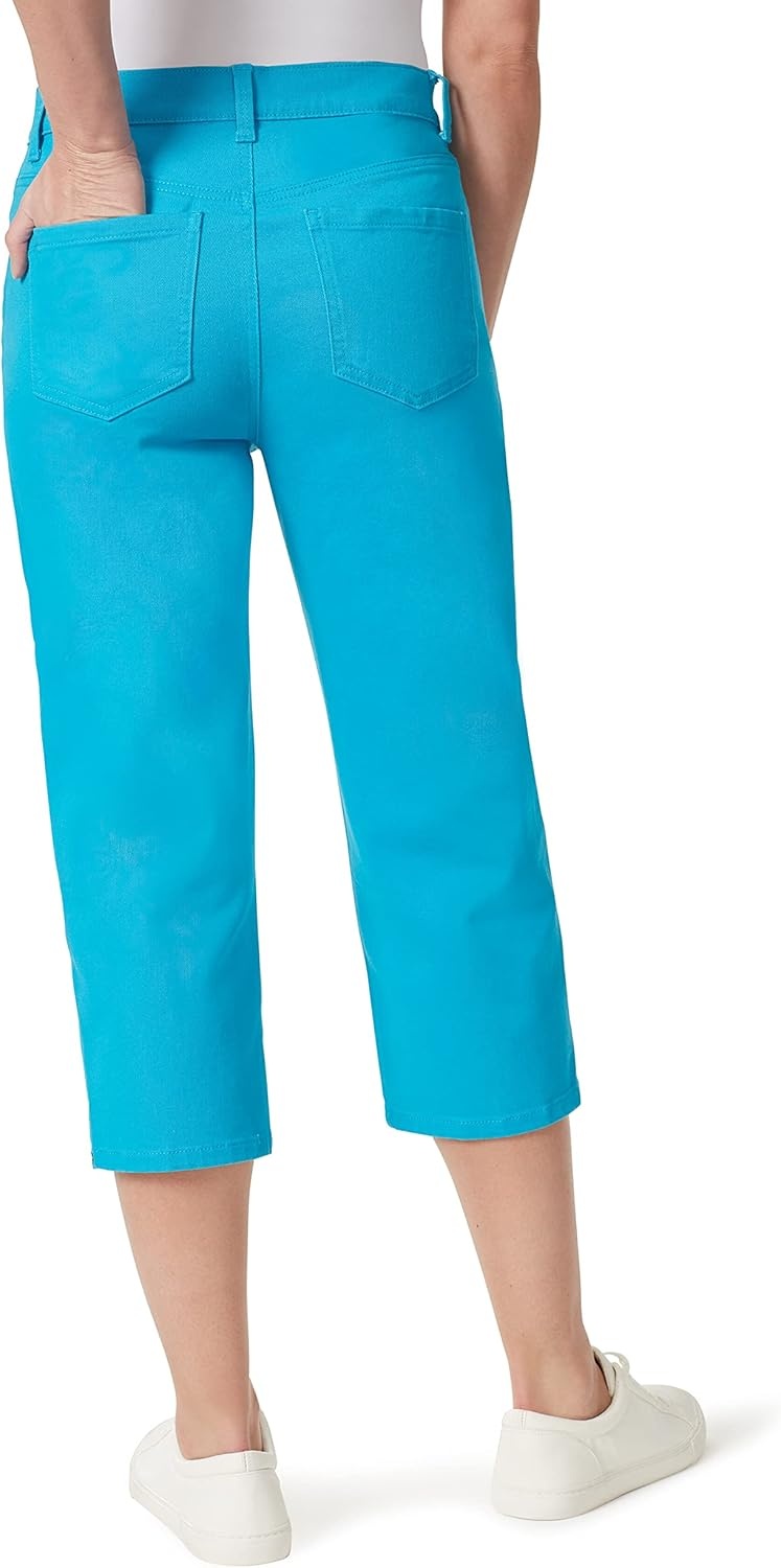 image:imageGloria Vanderbilt Womens Amanda Capri JeansIsland Cove Rivets