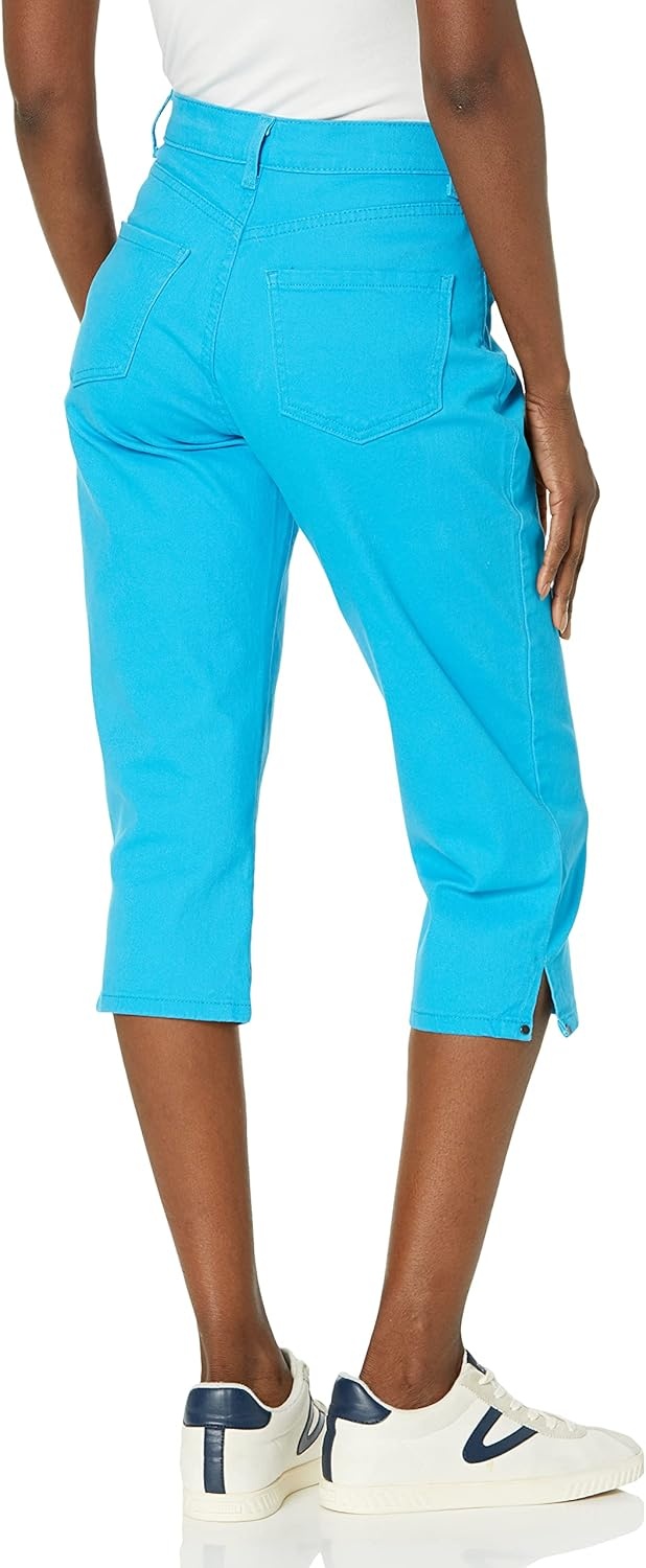 image:imageGloria Vanderbilt Womens Amanda Capri JeansIsland Cove Rivetsds