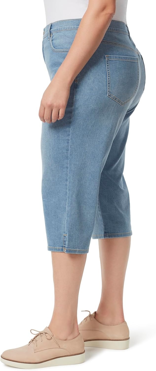 image:imageGloria Vanderbilt Womens Amanda Capri JeansMadagascar Rivets