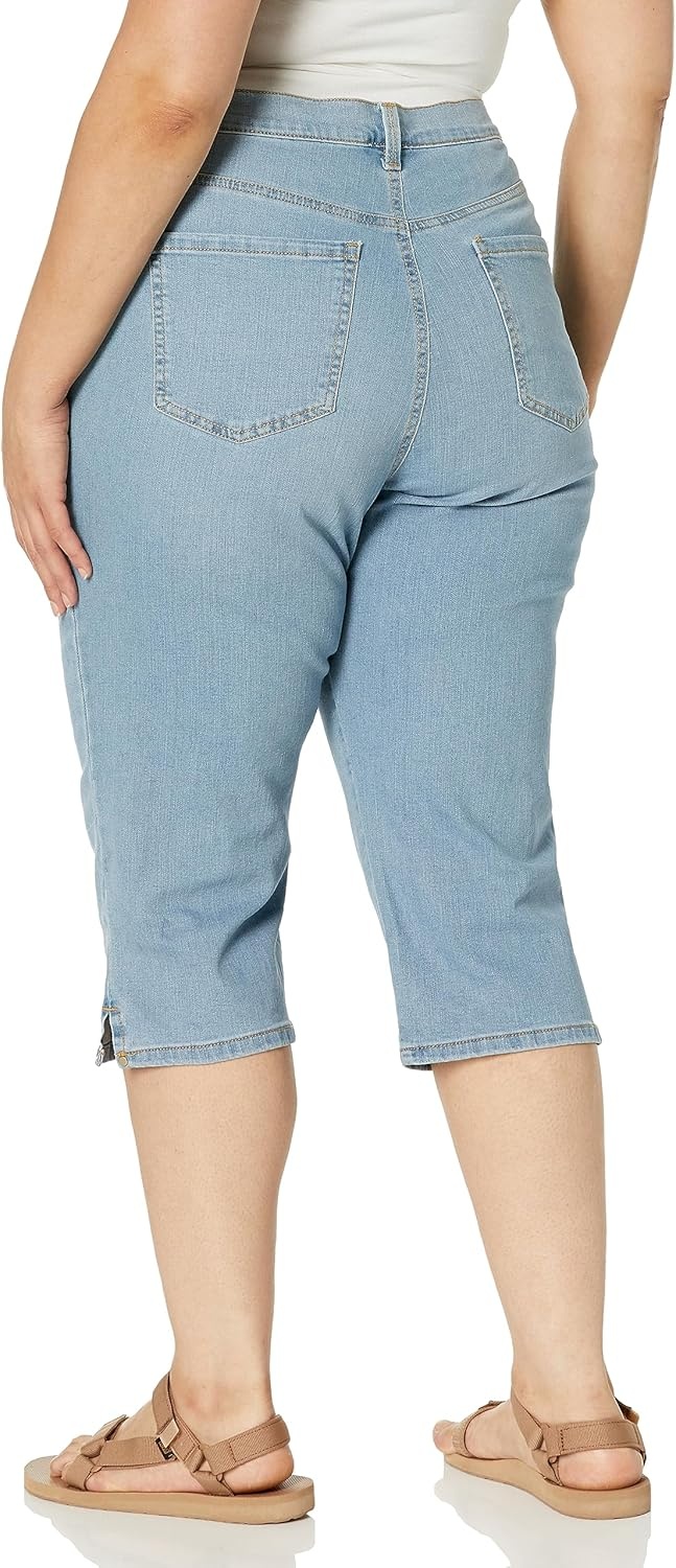 image:imageGloria Vanderbilt Womens Amanda Capri JeansMadagascar Rivetsds