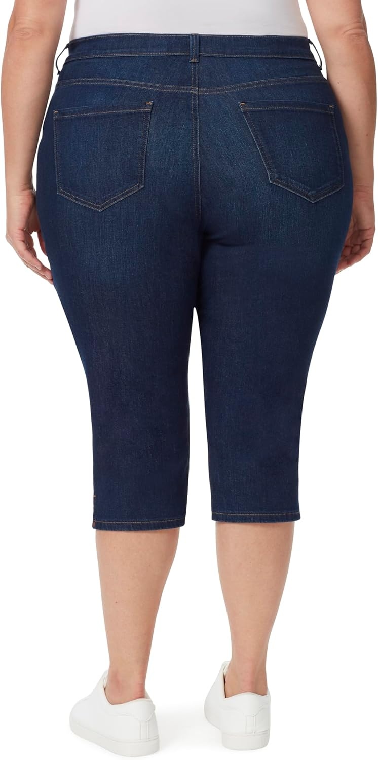 image:imageGloria Vanderbilt Womens Amanda Capri JeansMadison Rivets