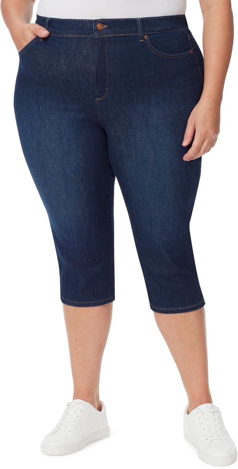 image:imageGloria Vanderbilt Womens Amanda Capri JeansMadison Rivets