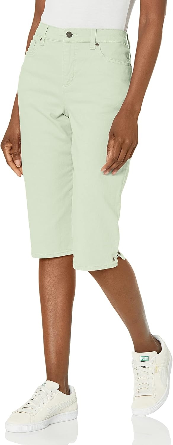image:imageGloria Vanderbilt Womens Amanda Capri JeansMatcha Latte