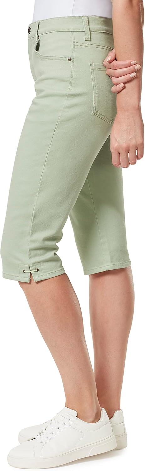 image:imageGloria Vanderbilt Womens Amanda Capri JeansMatcha Latte