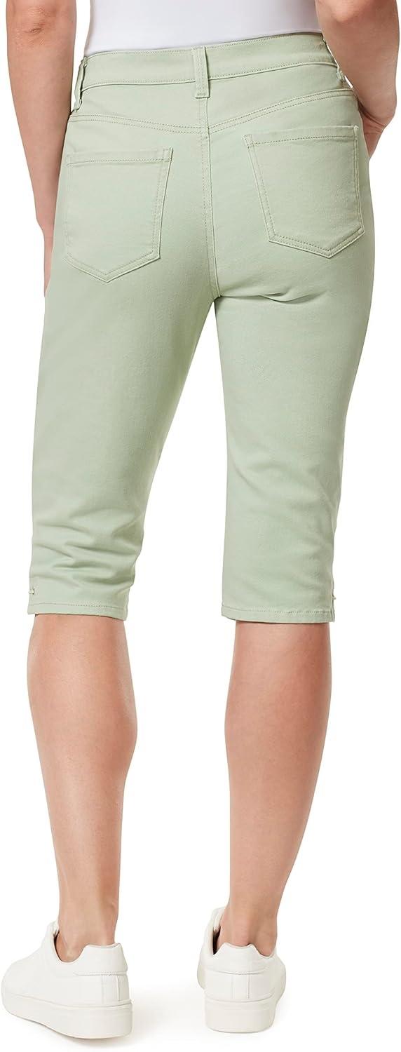 image:imageGloria Vanderbilt Womens Amanda Capri JeansMatcha Latte