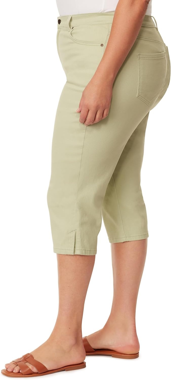 image:imageGloria Vanderbilt Womens Amanda Capri JeansMatcha Latte