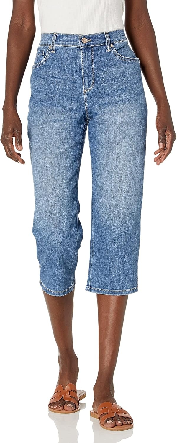image:imageGloria Vanderbilt Womens Amanda Capri JeansPico Whiskersds
