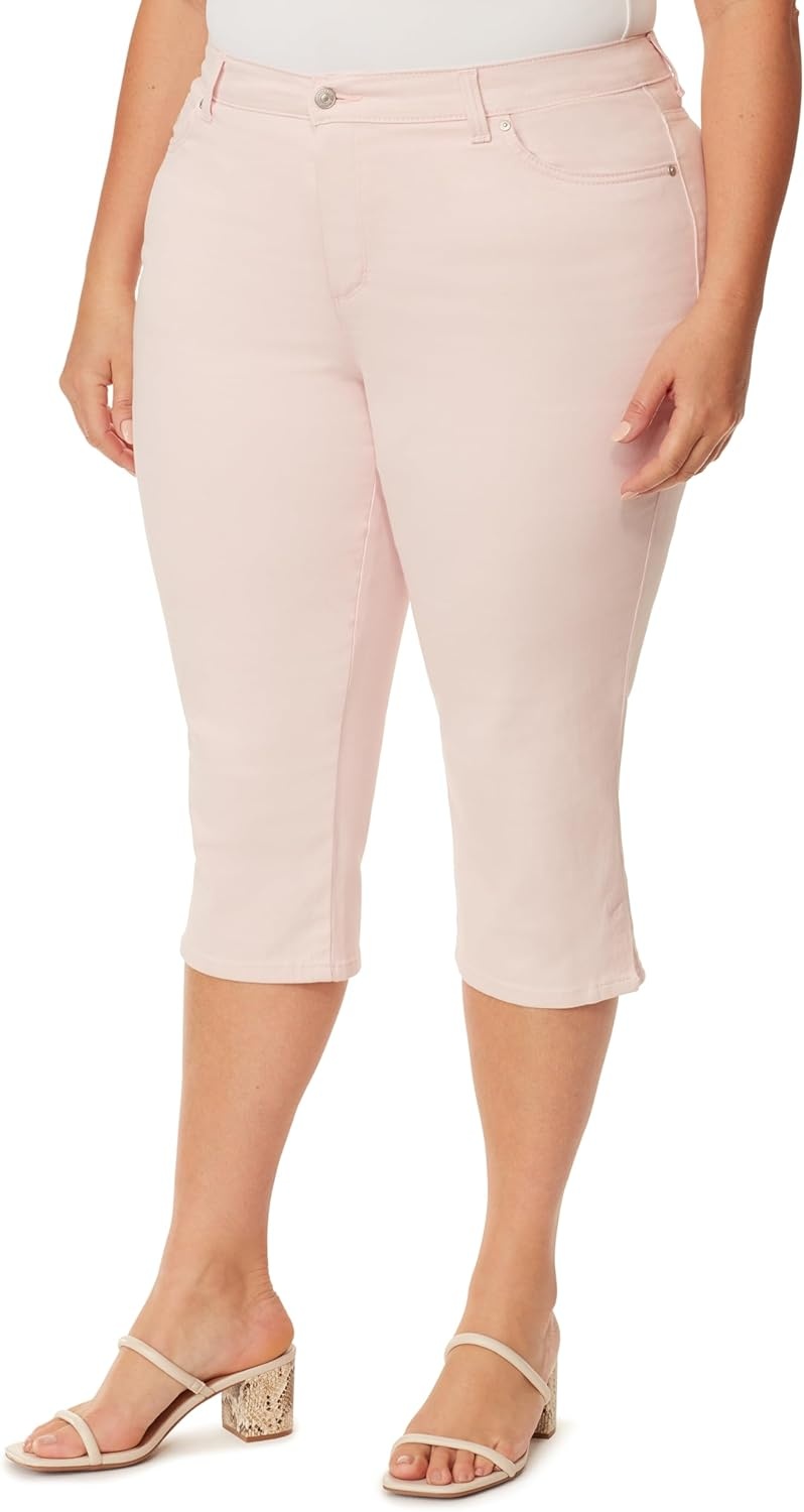 image:imageGloria Vanderbilt Womens Amanda Capri JeansRosy Pink