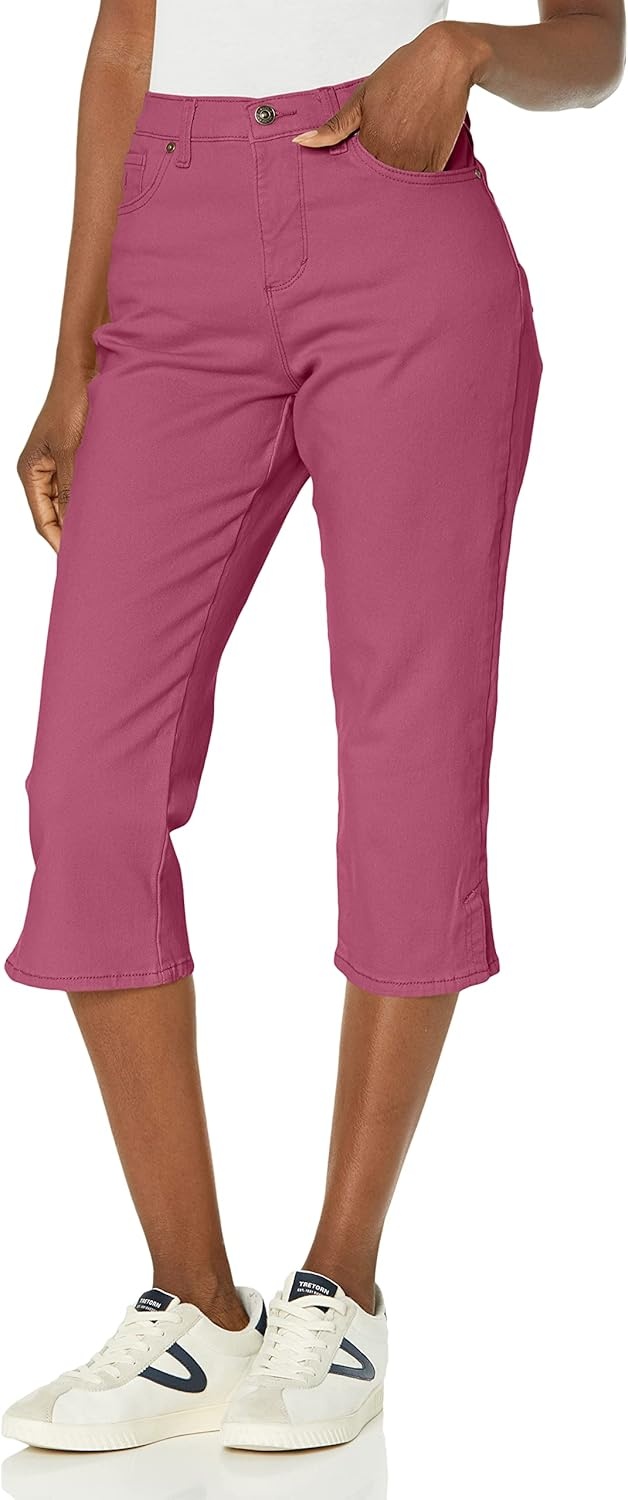 image:imageGloria Vanderbilt Womens Amanda Capri JeansRubarb Jam