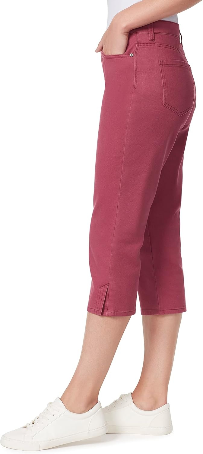 image:imageGloria Vanderbilt Womens Amanda Capri JeansRubarb Jam