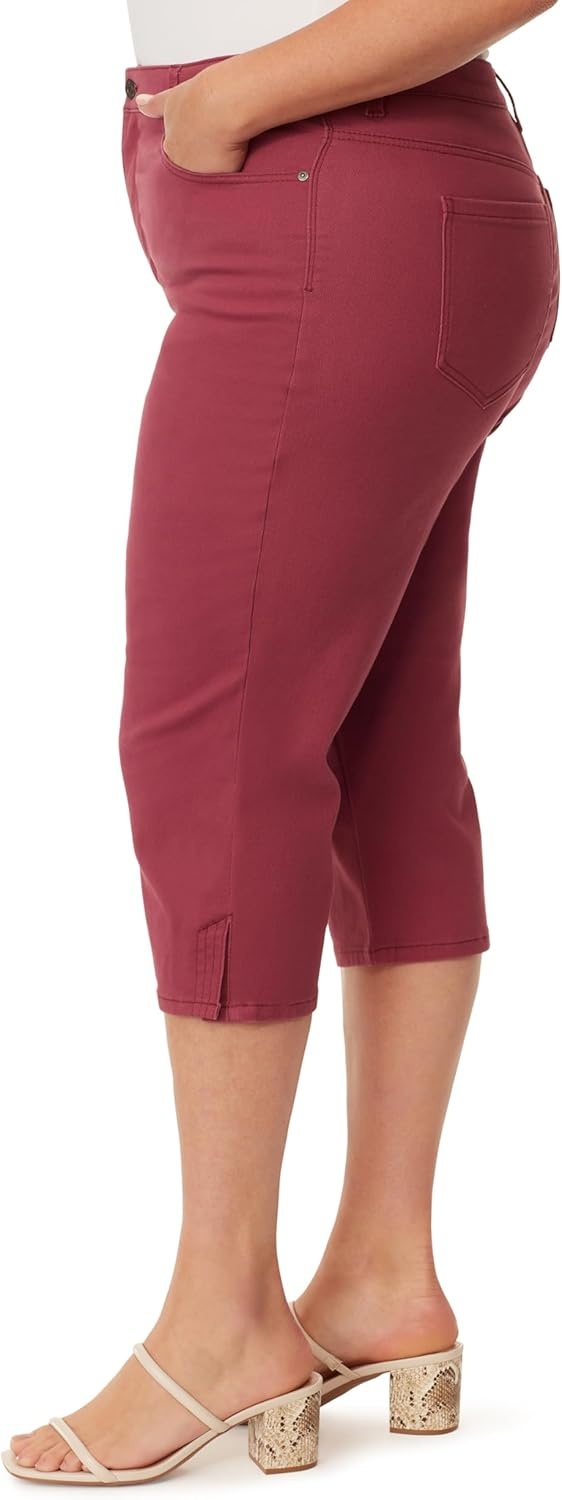 image:imageGloria Vanderbilt Womens Amanda Capri JeansRubarb Jam