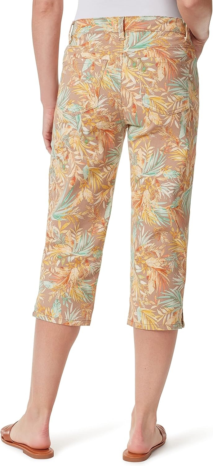 image:imageGloria Vanderbilt Womens Amanda Capri JeansSandhill Tropical Dance Rivetsds