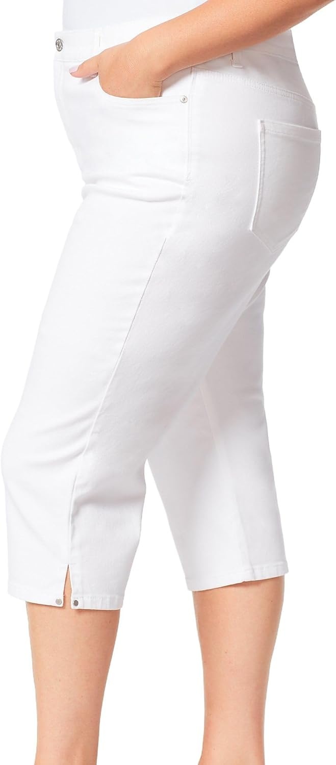 image:imageGloria Vanderbilt Womens Amanda Capri JeansVintage White