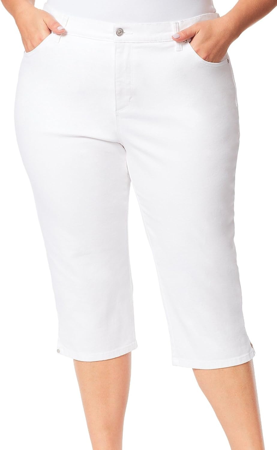 image:imageGloria Vanderbilt Womens Amanda Capri JeansVintage White