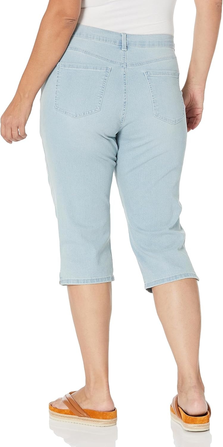 image:imageGloria Vanderbilt Womens Amanda Capri JeansZanzibar Rivetsds