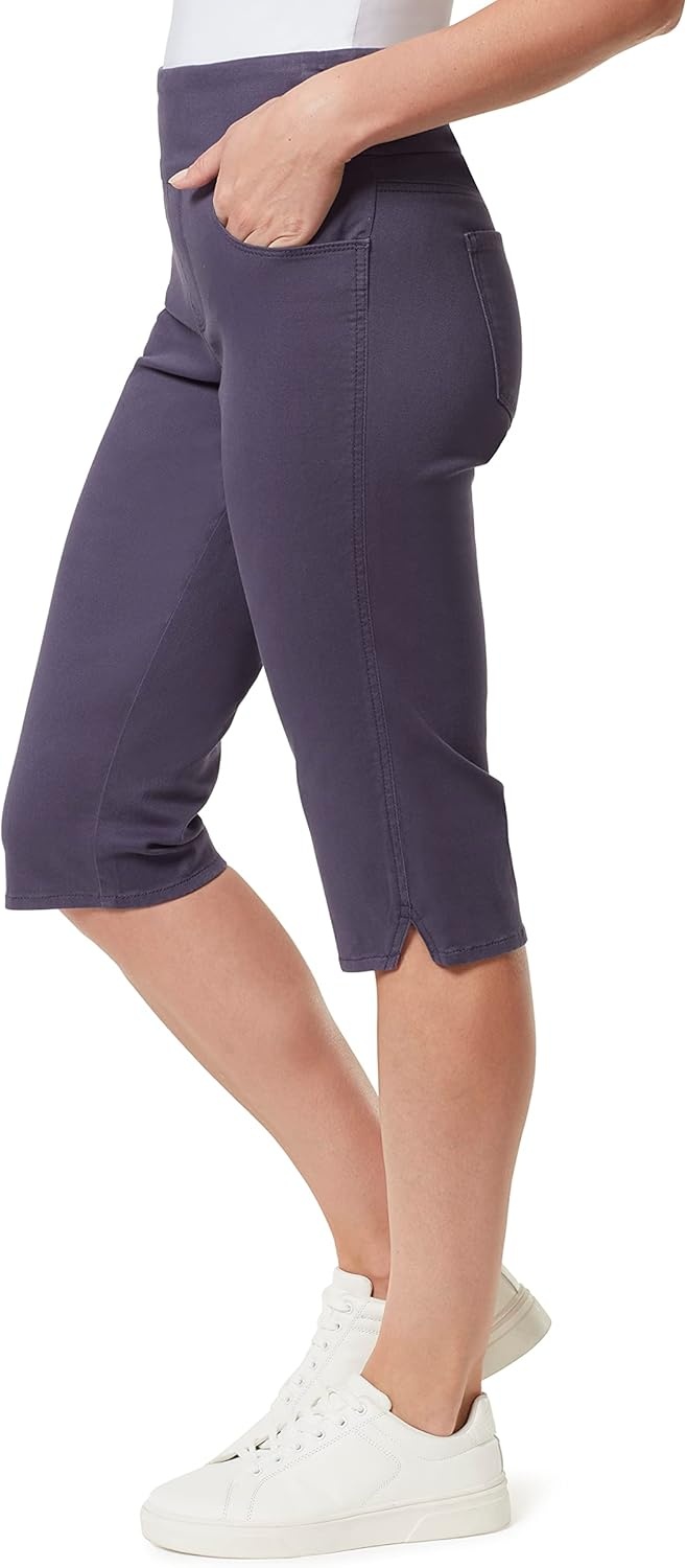 image:imageGloria Vanderbilt Womens Amanda Pull on Skimmer Short RegularGraystone