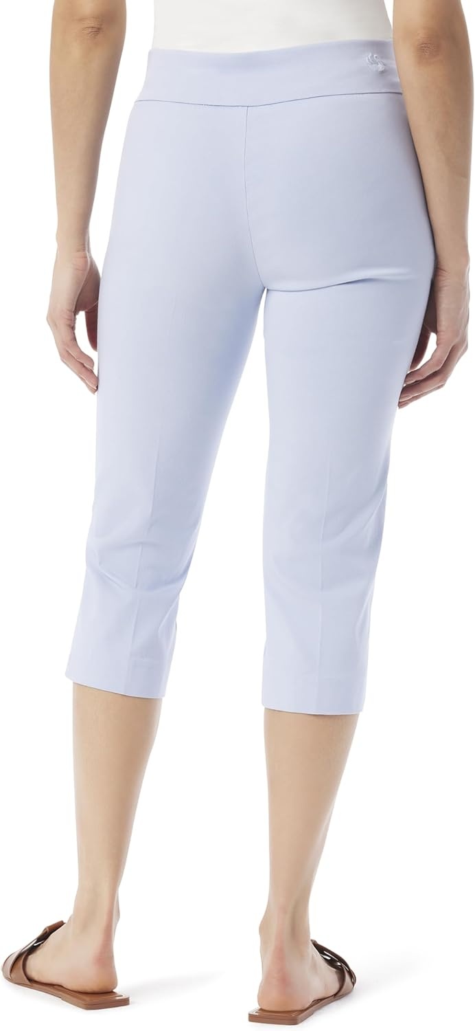 image:imageGloria Vanderbilt Womens Pull on Tummy Slimmer Capri StandardDreamy Blue