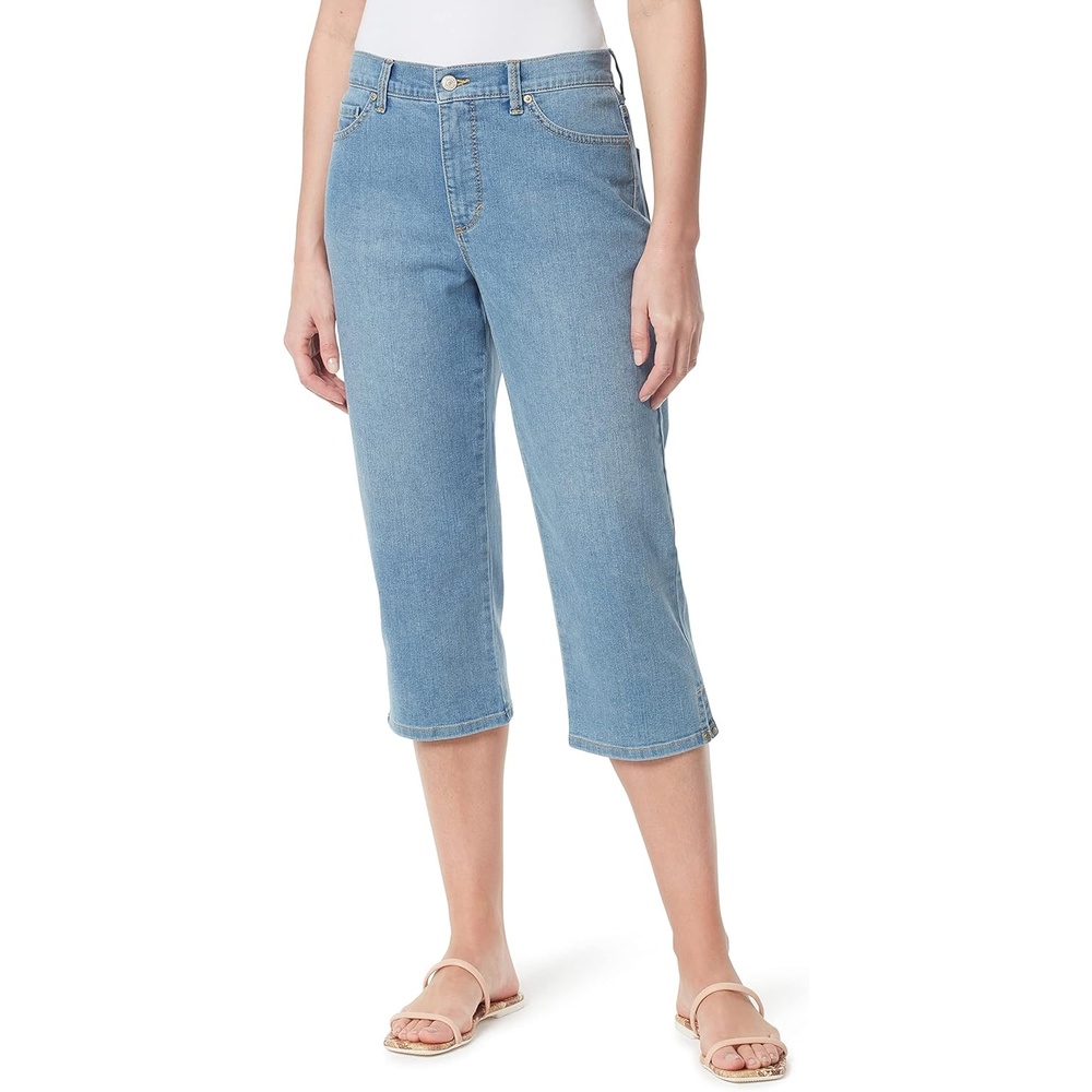 image:imageGloria Vanderbilt Womens Amanda Capri JeansMadagascar Rivetsds