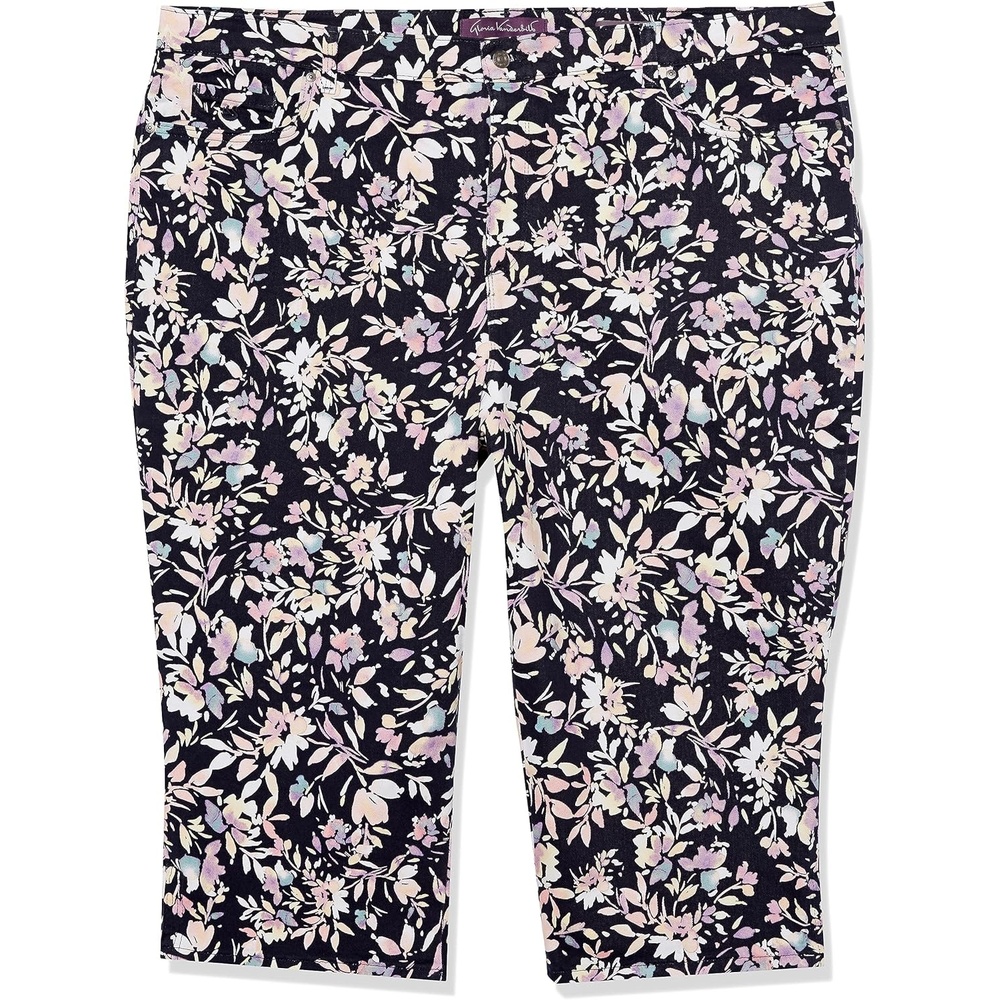 image:imageGloria Vanderbilt Womens Amanda Capri JeansMidnight Affair Bahia Flora