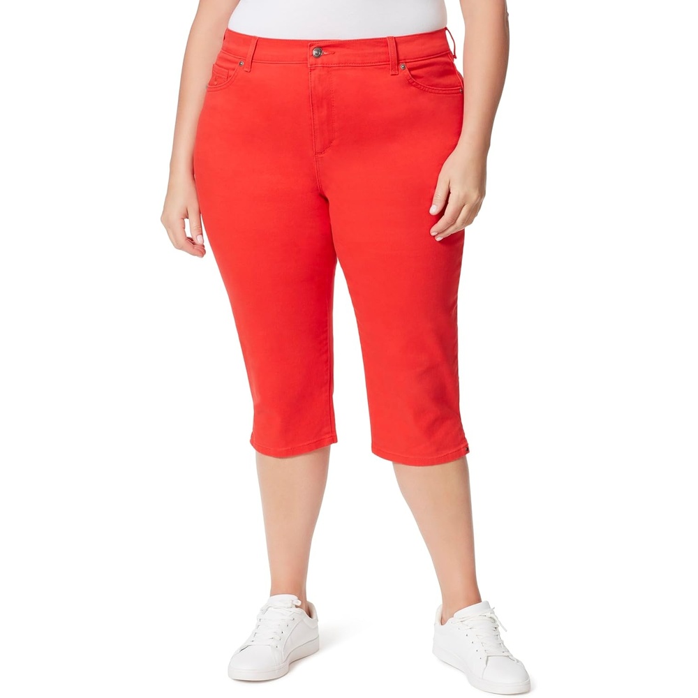 image:imageGloria Vanderbilt Womens Amanda Capri JeansRed Spark Rivets