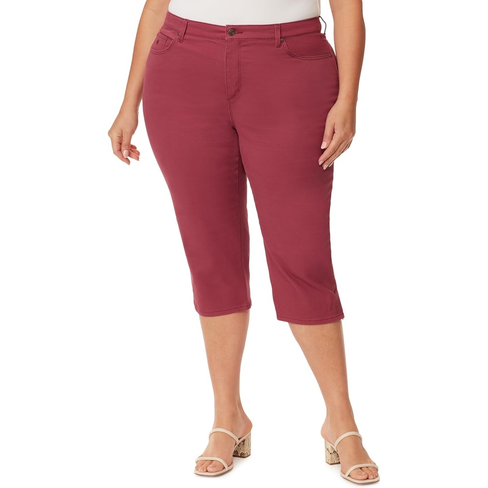 image:imageGloria Vanderbilt Womens Amanda Capri JeansRubarb Jam