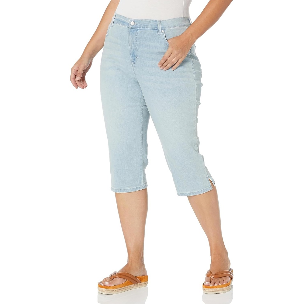 image:imageGloria Vanderbilt Womens Amanda Capri JeansZanzibar Rivetsds