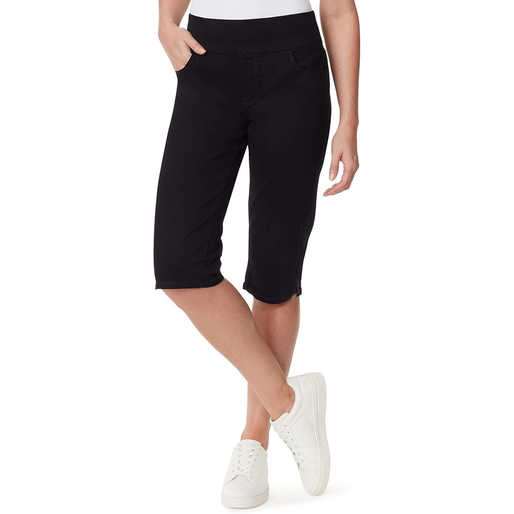 image:imageGloria Vanderbilt Womens Amanda Pull on Skimmer Short RegularBlk