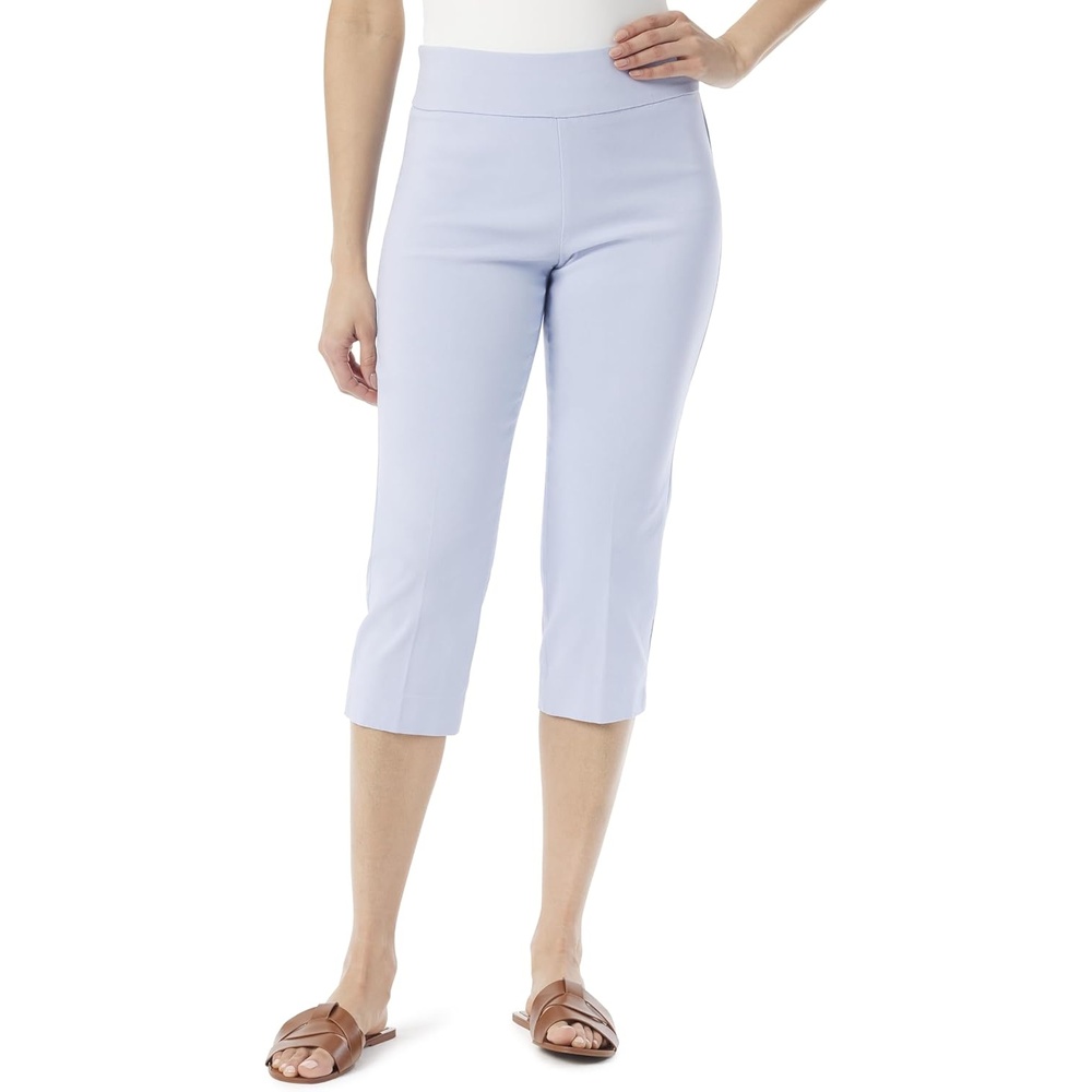 image:imageGloria Vanderbilt Womens Pull on Tummy Slimmer Capri StandardDreamy Blue