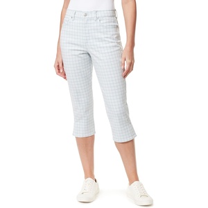 image:imageGloria Vanderbilt Womens Amanda Capri JeansBlue Breezerefined Plaidds