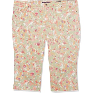 image:imageGloria Vanderbilt Womens Amanda Capri JeansMatcha Latte Bahia Flora
